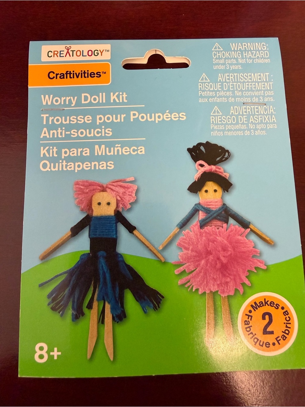 Creatology Craftivities Worry Doll Kit — Blue and Pink